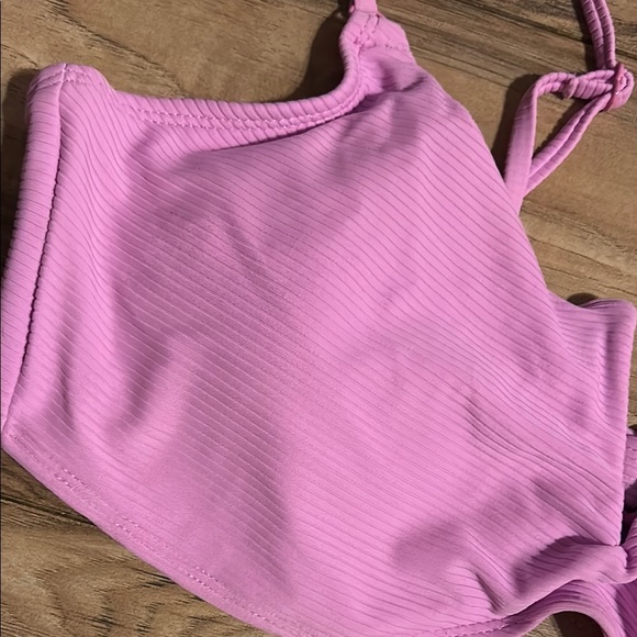Pink Ribbed Bikini Top - Picture 2 of 3